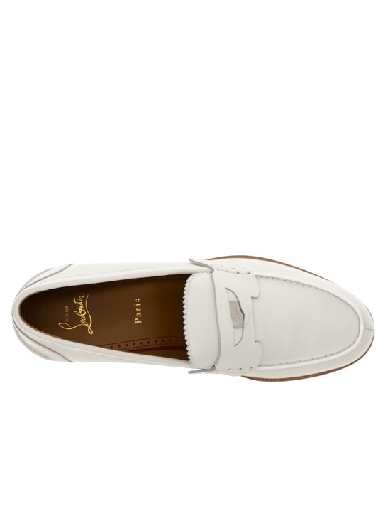 Christian Louboutin Penny Loafer White Leather Size 11 US New main image 4